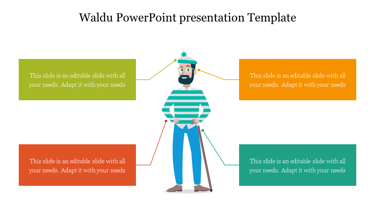 Amazing Waldu PowerPoint Presentation Template Diagram